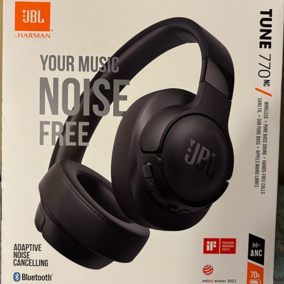 👾JBL Tune 770NC Bluetooth Wireless Over-Ear Headphones🎧💻🏃🚛🛫